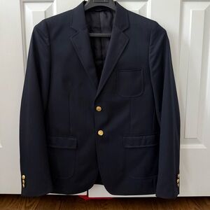 Brooks Brothers red fleece label Navy Blue Blazer with Gold Buttons-youth Sz 20
